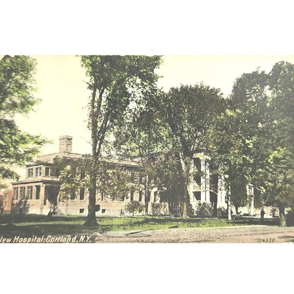 Posted 1913 New Hosital Cortland NY Leighton Valentine McKinney Doubleday & Cone